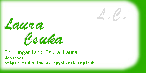 laura csuka business card